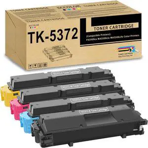 Ennovor TK-5372 TK5372 Toner Cartridge High Capacity 4Pack Compatible TK-5372K TK-5372C TK-5372M TK-5372Y Toner Cartridge Replacement for Kyocera ECOSYS PA3500cx MA3500cix MA3500cifx Color Printer
