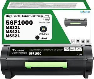 Ennovor 56F1000 Toner Cartridge Compatible Lexmar MS321 MS421 MS521 MS321dn MS421dn MS421dw MS521dn MS621dn MS622de MX321adn MX321adw MX421ade MX521ade Mx521de Mx522adhe Nx622ade Mx622adh Printer