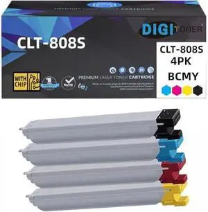 Ennovor CLT-K808S CLT-C808S CLT-M808S CLT-Y808S Toner Cartridge CLT-808S Replacement for Samsung MultiXpress X4300LX X4250LX X4220RX Printer (23000 Pages,4-Pack-BCMY)
