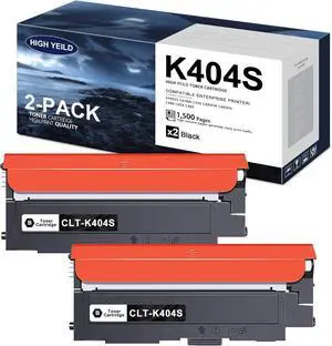 Ennovor CLT-K404S K404S Toner Cartridge Replacement for Samsung 404S CLT-K404S Toner Xpress C430W C430 C480FN C480 C480FW C43x C48x Printer Toner (Black, 2 Pack)