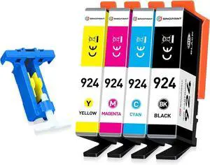 Ennovor 923 Ink Replacement for HP 923 Ink Cartridges Without Chip 923 Ink Compatible for hp Printers OfficeJet 8122e OfficeJet Pro 8135e 8138e 8139e(4-Pack Black Cyan Magenta Yellow)