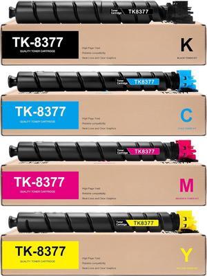 Ennovor TK8377 TK-8377 4-Color Toner Cartridge TK-8377K TK-8377C TK-8377M TK-8377Y Replacement for Kyocera TK-8377 TK8377 1T02XD0US0 1T02XDCUS0 1T02XDBUS0 1T02XDAUS0 for TASKalfa 3554ci Printer Toner