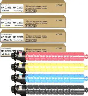Ennovor MP C2503 MP C2003 Toner Cartridge High Yield 841918 841919 841920 841921 Toner Compatible with Ricoh Lanier Savin Aficio MP C2003 MP C2503 MP C2504 MP C2004 Series Printers