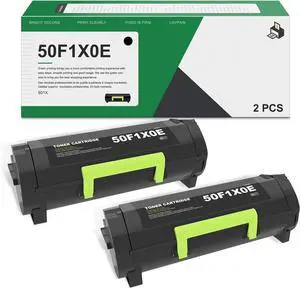 Ennovor 50F1X0E High Yield Toner Cartridge(2Pack, Black) - Compatible 501XE 50F1X0E Toner Cartridges Replacement for Lexmark MS410d MS410dn MS415dn MS510dn MS610de MS610dn MS610dte MS610dtn Printer