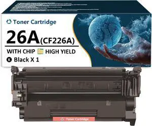 Ennovor 26A Toner Cartridge Replaces for HP Laserjet 26A CF226A Black Toner Cartridges Replacement Toner for HP Laserjet Pro M402n M402dw M402dn M402dne MFP M426fdw M426fdn, 1 Pack