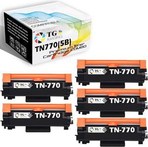 Ennovor TG Imaging TN 770 Compatible Toner Cartridge Replacement for Brother TN-770 HL-L2370DW Toner TN770 TN760 for HL-L2370DWXL MFC-L2750DW MFC-L2750DWXL Printer (5 Pack, Super High Yield Black)
