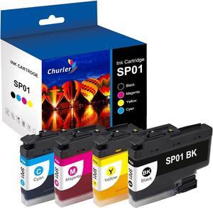 Ennovor SP01 SP-1 Sublimation Ink Cartridge SP01 BK SP01CS SP01MS SP01YS Ink Cartridge High Yield Compatible for Brother SP01 SP-1 Printers (4-Pack)