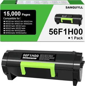 Ennovor 56F1H00 High Yield Toner Cartridge Compatible for Lexmark 56F1H00 Toner Cartridge for MS321,MS421,MS521,MS621,MS622,MX321,MX421,MX521,MX522,MX622 Laser Printer