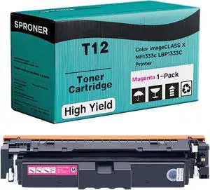 Ennovor T12 (5098C005AA 5097C005AA 5096C005AA 5095C005AA) Toner Cartridge Compatible with Canon Color imageCLASS X MF1333c LBP1333C Printer, [7400 Pages], Extra High Yield (Magenta)
