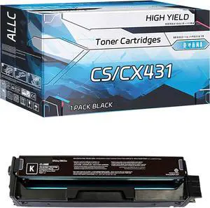 Ennovor Compatible for Lexmark CS/CX431 Toner Cartridges Work for Lexmark CS431dw CX431adw Printers, with Chip, High Yield 8500 Pages, Clear Printing (Black)