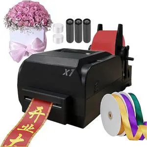 Ennovor Satin Ribbon Printer Machine, Multiple Row Digital Ribbon Printer, Stamping Printing Machine for Packaging, Width 25-108mm/20-50mm/12-20mm, 200DPI, 150mm/s, Supports 50+ Languages,SingleRow