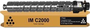 Ennovor Vylent IMC2000 IMC2500 Black Toner Cartridges Replacement for Ricoh 842307 Toner Cartridge for Savin Lanier IM C2000 C2500 Printer Ink 1-Pack