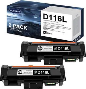 Ennovor MLT-D116L High Yield Toner Cartridge, Black Replacement for Samsung MLT-D116L D116L Toner Cartridge for M2675FN M2676N M2676FH M2875FW M2875FD M2625 M2625D Printer (2-Pack)