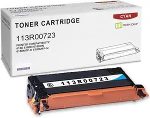 Ennovor 1-Pack Cyan 113R00723 High Yield Toner Cartridge Compatible for Xerox Phaser 6180 6180N 6180DN 6180MFP-D 6180MFP-N Printer (Pages up to 7,000 Page )