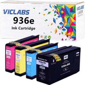 Ennovor 936 936e 936XL Ink cartridges Replacement for HP 936 936XL 936e Ink cartridges for use in HP OfficeJet 9110 9110b 9120 9120b 9120e 9130 9130b 9130e 9135e 9730 9730e Printers (4-Pack, BCMY)