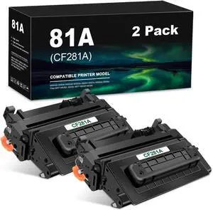 Ennovor 81A CF281A Toner Cartridge Replacement for HP 81A CF281A CF281X 81X for M604 M605 M606 M630 Enterprise M604dn Enterprise MFP M605x MFP M630f Enterprise Flow MFP M630h Printer (Black, 2P)