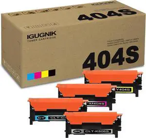Ennovor 4 Pack CLT-K404S C404S M404S Y404S BK/C/M/Y Toner Cartridge Replacement for SamsungCLT-404S Work with Xpress C430W C430 C480FW C480FN C480 C43x Series C48x Series |CLT-404S