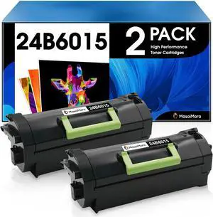 Ennovor MasaiMara 24B6015 High Capacity 35,000 Pages Compatible Toner Cartridges Replacement for Lexmark XM5163 XM5170 XM5263 M5155 M5163 M5170 Printer (Black, 2-Pack)