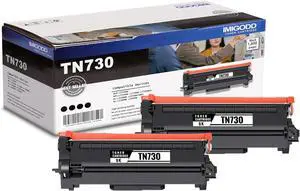 Ennovor 2 Pack TN730 Black Toner Cartridge Ink High Yield 1,800 Pages Replacement for Brother DCP-L2550DW MFC-L2710DW L2750DW L2750DWXL HL-L2350DW L2370DW/DWXL L2390DW L2395DW 2PK