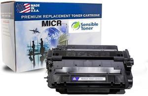 Ennovor Replacement 55X MICR High Yield Toner Check Printing Cartridge for 55X CE255X MICR works in HP P3010 P3015 M521dn M521dw M525 M525f laser printers, Magnetic Ink 12,500 pages Made in USA
