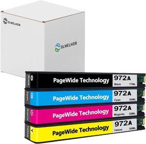 Ennovor 4-Pack 972A Ink Cartridge Combo Pack Replacement for HP 972 972A Ink Cartridges Compatible with HP PageWide Pro 477dw 577dw 377dw 477dn 452dn Printers,Black Cyan Magenta Yellow