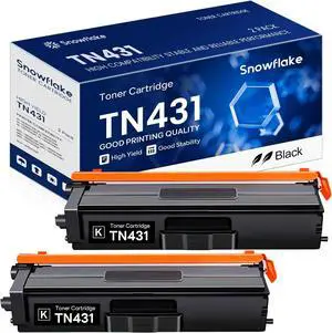 Ennovor TN431BK TN-431BK Compatible TN431 TN-431 Black Toner Cartridge Replacement for Brother TN431 TN-431 TN431BK MFC-L8900CDW MFC-L8610CDW Toner Cartridge.