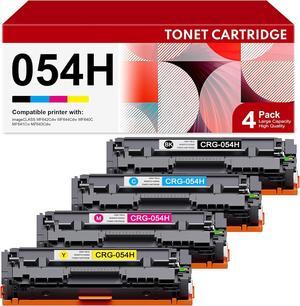 Ennovor 054H 054 Toner Cartridge 4 Pack High Yield Replacement for Canon 054H Toner Cartridge Set Toner for Color imageCLASS MF642cdw MF644Cdw LBP622Cdw MF641Cw Printer CRG-054H
