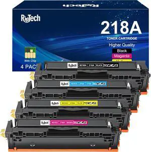 Ennovor 218A Toner Cartridges 4 Pack - Compatible for HP 218A 218X W2180A for HP Color Laserjet Pro MFP 3301fdw 3201dw 3301sdw 3301cdw 3201 3301 Series Printer, Black Cyan Magenta Yellow (NO Chip)