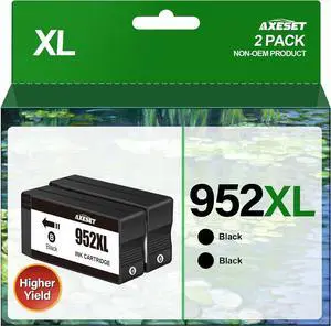 Ennovor 952 XL Ink Cartridges Combo Pack for HP 952XL Ink Cartridges HP952XL Replacement for HP Officejet Pro 7740 Work for HP 8710 8210 8715 8720 8740 Printers, 2 Black