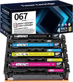 Ennovor 4-Pack 067 High-Yield Toner Cartridge Replacement for imageCLASS MF656Cdw LBP632Cdw MF653Cdw LBP633Cdw MF654Cdw Series Printer