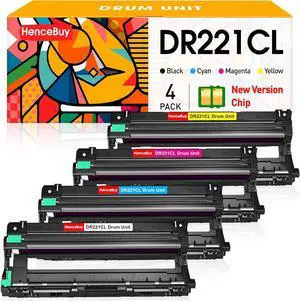 Ennovor 4 - Pack Compatible DR221 Drum Unit Replacement for Brother DR221 DR-221 DR221CL DR-221CL Work with HL-3170CDW HL-3180CDW HL-3140CW 3150CDN MFC-9130CW MFC-9330CDW MFC-9340CDW DCP-9020CDN
