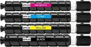 Ennovor GPR-53 GPR 53 Ultra High Yield Toner Cartridge 8527B003AA 8525B003AA 8526B003AA 8524B003AA Replacement for imageRUNNER Advance C3325 C3330 C3525 C3530 DX C3730 DX C3730i Printers(4-Pack.KCMY)