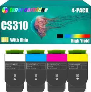 Ennovor CS310 Toner Cartridge Replacement Work for Lexmark 70C1HKO 70C1HCO 70C1HMO 70C1HYO Toner Cartridges Compatible for Lexmark CS310N CS310DN CS410N CS410DN CS410DNT Printer