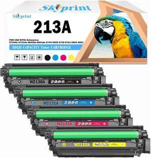 Ennovor 213 213A Toner Cartridge Set Compatible HP 213A 213X 213Y Use for Enterprise 5700dn 6701dn 5800dn 6801dn 5700 5800 6700 6701 6800 6801 Series Printers