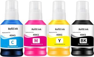 Ennovor HEG T49M Sublimation Ink for F170 F570 Sublimation PrinterT49M1 T49M2 T49M3 T49M4 560ML ICC-Free/Anti-UV/Autofill Ink