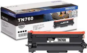 Ennovor 1 Pack TN760 Black Toner Cartridge Ink High Yield 3,600 Pages Replacement for Brother DCP-L2550DW MFC-L2710DW L2750DW L2750DWXL HL-L2350DW L2370DW/DWXL L2390DW L2395DW 1PK