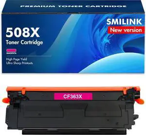 Ennovor 508X 508A Magenta Toner Cartridge 1-Pack Compatible Replacement for HP 508X 508A CF363X CF363A for Color Enterprise M553 M552 553 MFP M577 Series Printer Ink