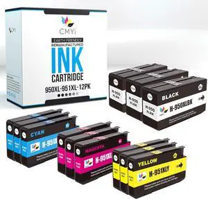 Ennovor 950XL 951XL Replacement Combo Pack Ink Cartridges for HP Officejet Pro 251dw, 276dw MFP, 8100, 8600, 8610, 8615, 8616, 8620, 8625, 8630, 8640, 8660 (3 Black, 3 Cyan, 3 Magenta, 3 Yellow) Ennovor 950XL 951XL Replacement Combo Pack Ink Cartridges for HP Officejet Pro 251dw, 276dw MFP, 8100, 8600, 8610, 8615, 8616, 8620, 8625, 8630, 8640, 8660 (3 Black, 3 Cyan, 3 Magenta, 3 Yellow)