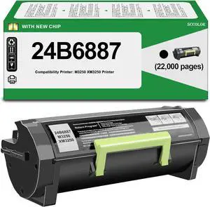 Ennovor 24B6887 M3250 XM3250 Black Toner Cartridge Compatible with Lexmark 24B6887 Toner Cartridge Replacement for Lexmark M3250 XM3250 Printer