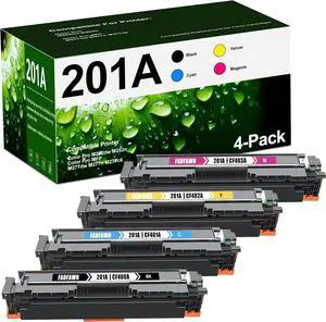 Ennovor 201A Toner Cartridge High Yield (4 Pack) Black/Cyan/Yellow/Magenta - Replacement for HP 201A Toner Cartridge Color Pro M252dw M252n Color Pro MFP M277c6 M277dw M277n Printer
