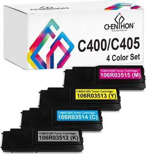 Ennovor VersaLink C400 C405 High Yield Toner Cartridge 4-Color Set 106R03512 106R03514 106R03515 106R03513 Replacement for Xerox Versa Link C405 C400 C400D C400DN C405N C405DN Printer Ink (KCMY)