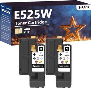 Ennovor E525W Toner Cartridges Compatible for Dell E525w Printers, Replacement for Dell 593-BBJX 593-BBJU 593-BBJV 593-BBJW Toner Cartridge 2 Black