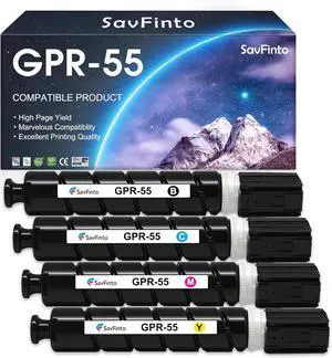 Ennovor GPR-55 GPR55 Toner Cartridge Replacement for Canon ImageRunner Advance C5535 C5535i C5540 C5540i C5550 C5550i C5560 C5560i DX C5760i C5750i C5740i C5735i Printer (BCMY, 4-Pack)