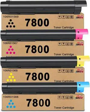 Ennovor Phaser 7800 Toner Cartridge High Yield 106R01566 106R01567 106R01568 106R01569 Replacement for Xerox Phaser 7800 7800DN 7800DX 7800GX Printers (4-Pack)
