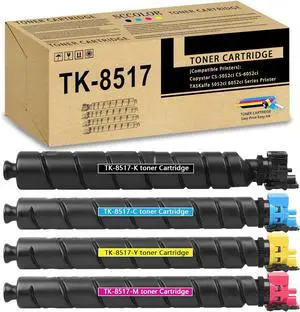 Ennovor TK-8517 TK8517 Toner Cartridge High Capacity 4-Pack Compatible TK-8517K TK-8517C TK-8517M TK-8517Y Toner Replacement for Kyocera TASKalfa 5052ci 5053ci 6052ci 6053ci Printer