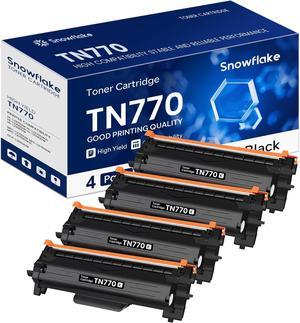 Ennovor TN770 TN-770 Toner Compatible TN770 Super High Yield Black Toner Cartridge Replacement for Brother HL-L2370DW HL-L2350DW MFC-L2750DW Printer Toner (4-Pack).