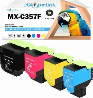 Ennovor MX-C35T High Capacity Toner Cartridge Compatible with Sharp MX-C35TB MX-C35TC MX-C35TM MX-C35TY Toner Use for Sharp MX-C357F MX-C407P Printer (4-Pack Black Cyan Yellow Magenta)