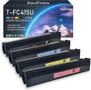 Ennovor T-FC415U TFC415U High Yield Toner Cartridge Compatible T-FC415U-K T-FC415U-C T-FC415U-M T-FC415U-Y Replacement for Toshiba E-Studio 2515AC 3015AC 3515AC 4515AC 5015AC Printer (BCMY,4Pack)