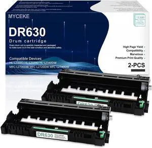Ennovor DR630 Drum Unit Replacement for Brother DR-630 DR660 Drum Cartridge for MFC-L2700DW L2720DW L2740DW HL-L2300D L2320D L2340DW L2360DW L2380DW DCP-L2540DW Laser Printer (2 Pack, Black)