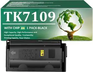 Ennovor TK7109 Toner Cartridge Replaces for Kyocera TK7109 TK-7109 TK-7109K Black Toner Cartridges with Chip Use for Kyocera TASKalfa 3010i CS-3010i Printers, 1 Pack